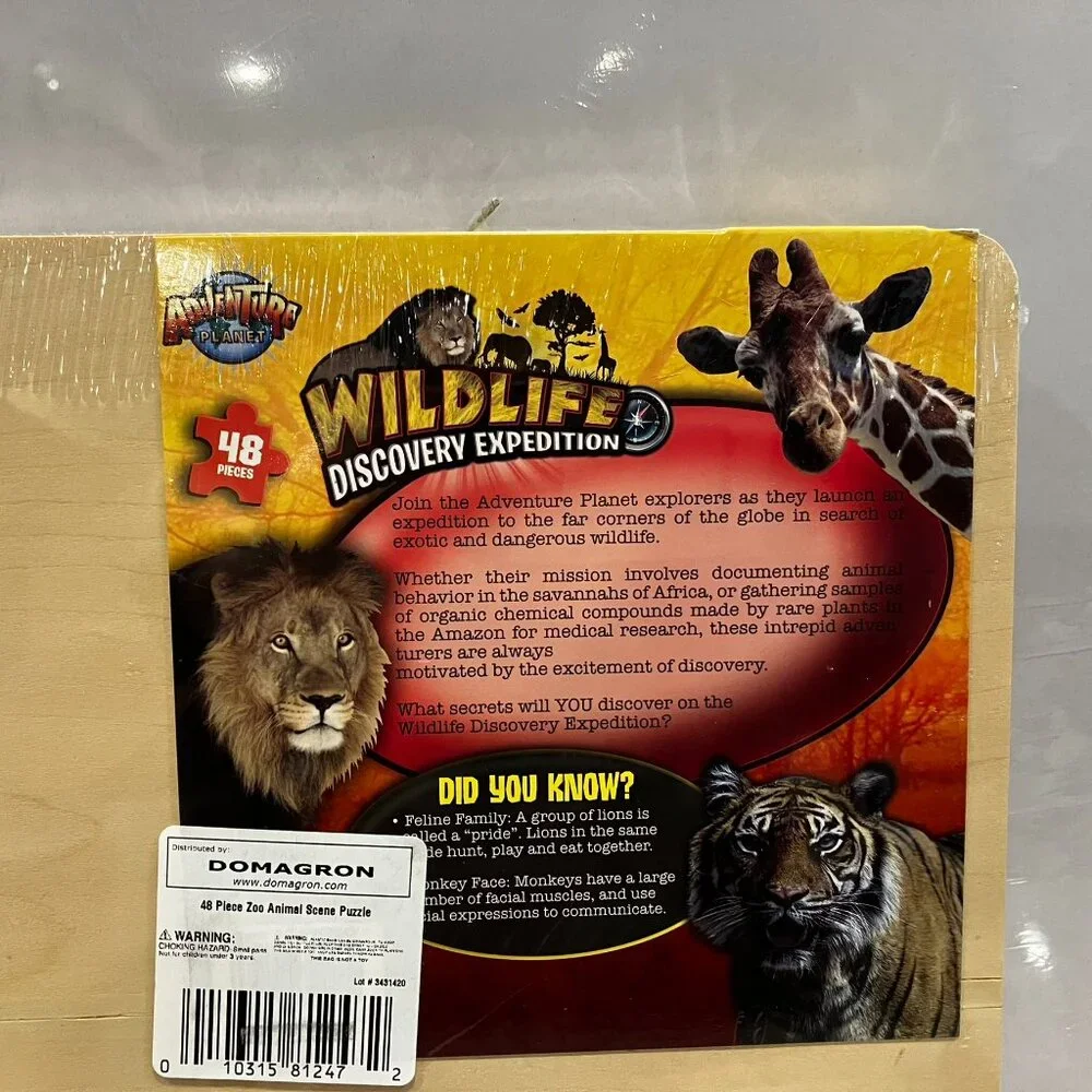 BOTH NEW Puzzles Ravensburger Animal 36 pc Puzzle AND Wood Framed 48 pc Animals